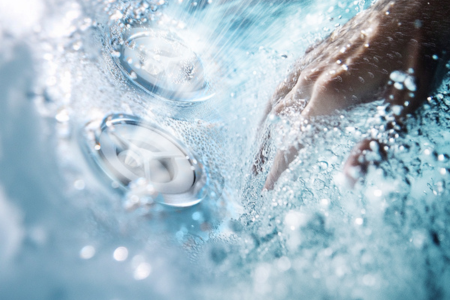 Pure water in the spa
