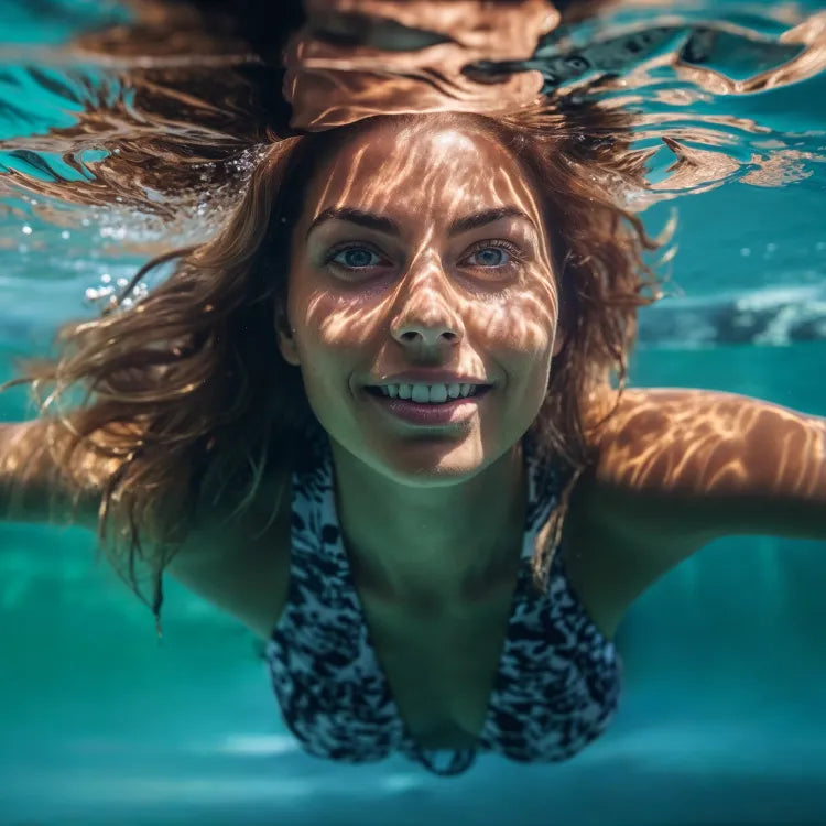woman under the water