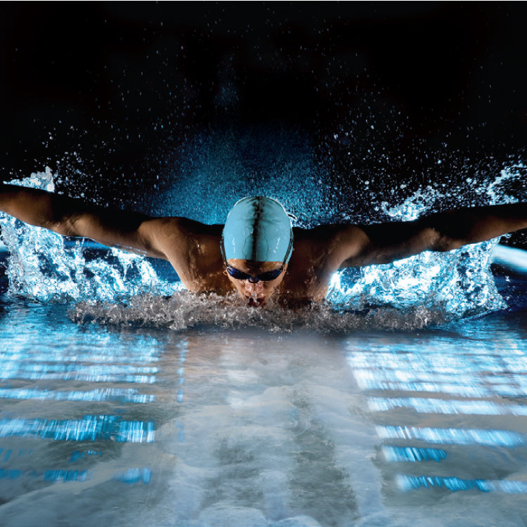 a man is swimming