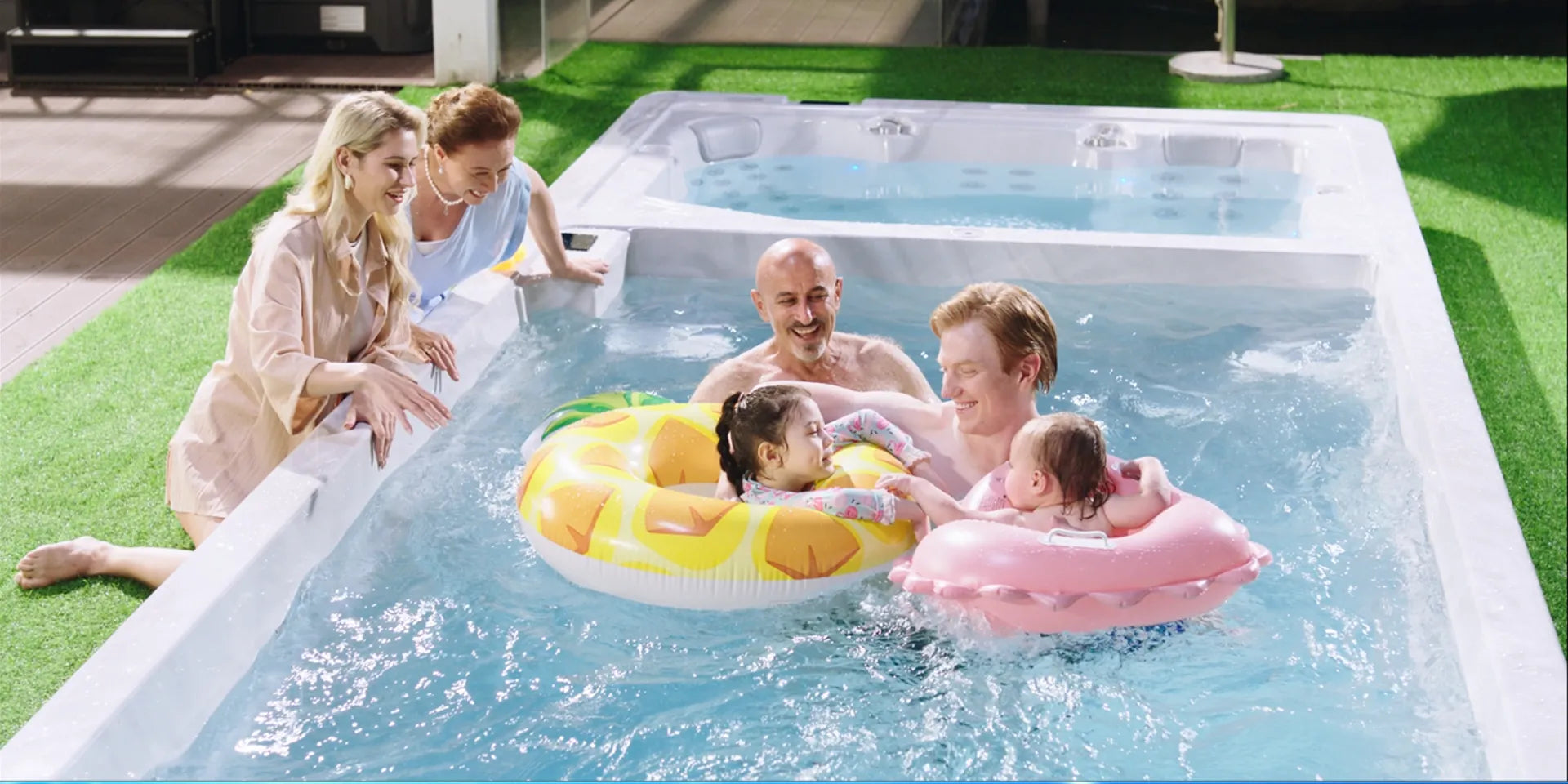 garden swim spa for family fun