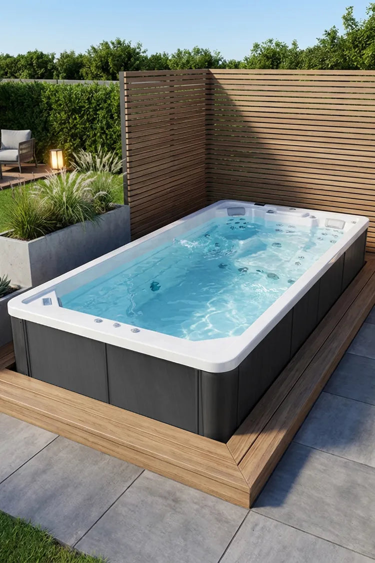 Modern outdoorSingle-Zone Swim Spa