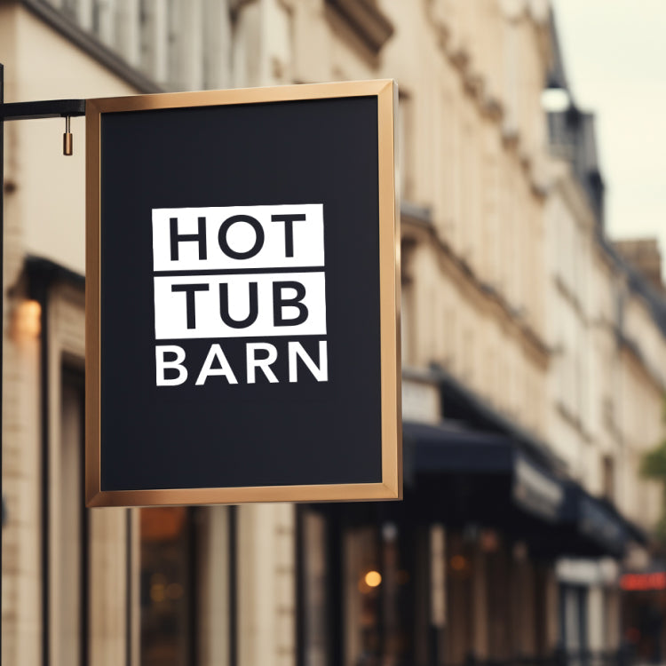 Hot Tub Barn entrance sign