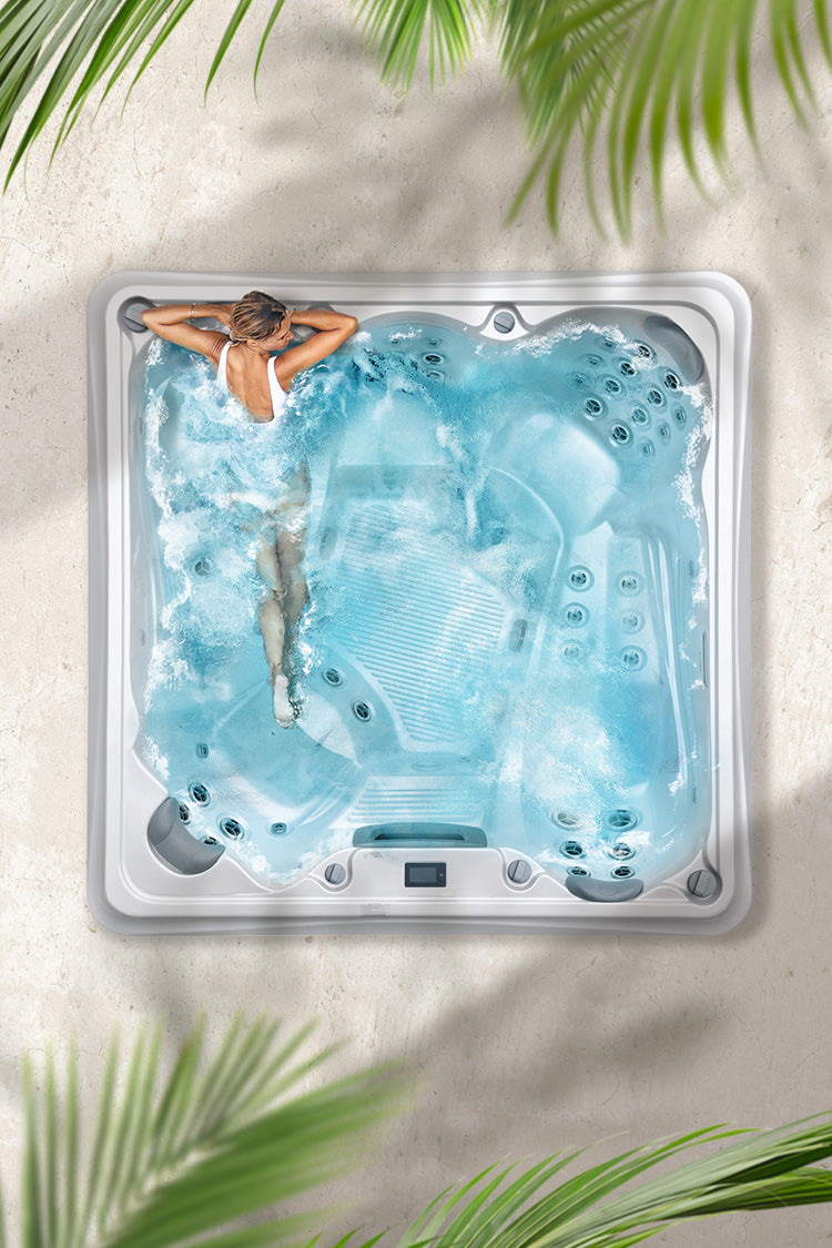 girl in hot tub