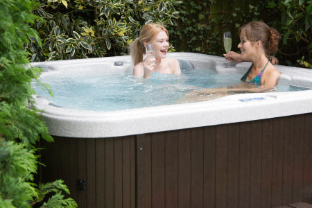 two girls enjoying the spa