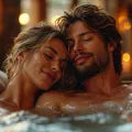 couple in the spa
