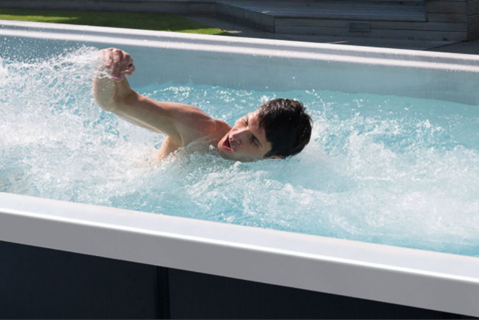 swimmer in the exercise pool